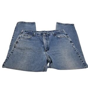 Carhartt Mens 42x32 Light wash Ripped Jeans Paint Stains Torn Thick Heavy Craft